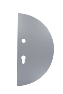 Plaque de poussée demi-lune adhésive alu argent 300X150mm