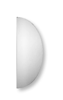 Plaque de poussée demi-lune alu argent 300X150mm