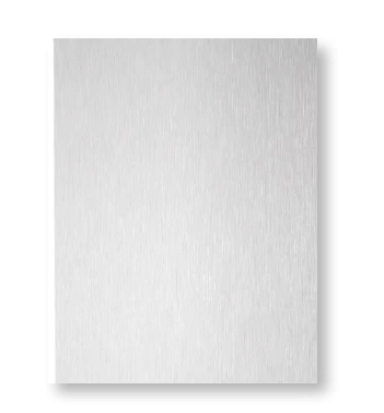 Plaque de poussée rectangulaire adhésive et percée alu argent 300X150mm