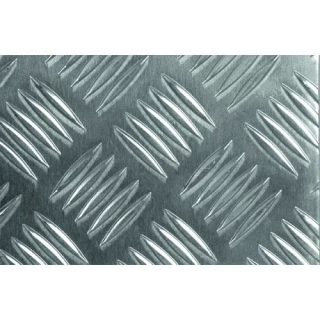 Tôle décorative à damier en aluminium brut, dimensions 1000X1000mm