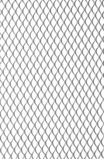 Grille de métal déployé référence 480 en aluminium anodisé argent, dimensions 1000X2000, épaisseur 0,8mm