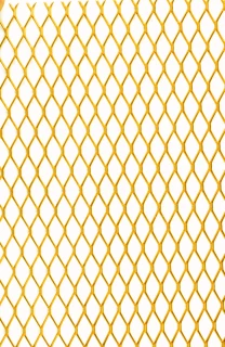 Grille de métal déployé référence 481 en aluminium anodisé or, dimensions 1000X1000, épaisseur 0,8mm