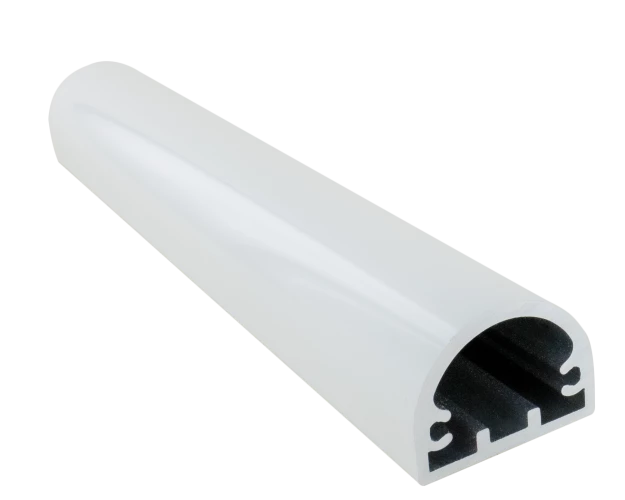 Profil de poignée renforcé 4865R en aluminium blanc RAL 9016, Longueur 6M