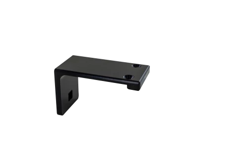 Paire de supports déportés ronds noirs pour profil poignée renforcé 4865