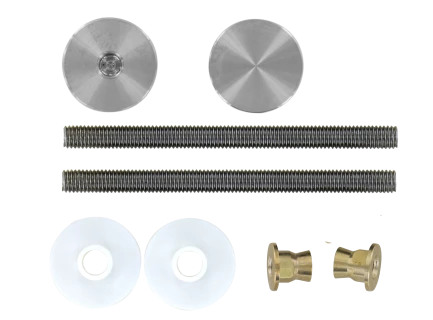 Kit de fixation traversant pour poignée maréchal 1865 avec rondelles inox, montage simple
