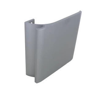 Paire de poignées pavé 1820 en aluminium anodisé argent pour porte battante, 150mm de hauteur, 110mm d'entraxe