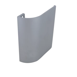 Paire de poignées aileron en aluminium anodisé argent de 150 mm de hauteur, entraxe 110 mm