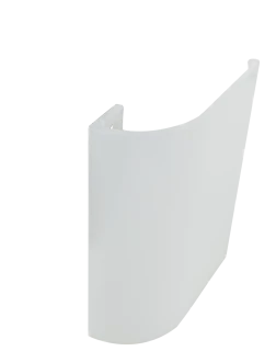 Paire de poignées aileron en aluminium laqué blanc RAL9010, 200 mm de hauteur, entraxe 160 mm