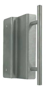 Poignée déportée en inox satiné pour coulissant, slide C courte