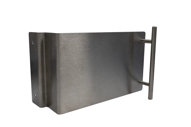 Poignée déportée en inox satiné pour coulissant, slide C long