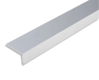 Cornière en aluminium anodisé argent, 15x10x2, longueur 3M