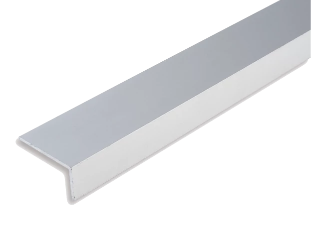 Cornière en aluminium anodisé argent, 20x10x1,5, longueur 4M
