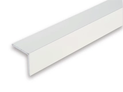 Cornière en aluminium laqué blanc RAL 9016, 10x10x1, longueur 2,5M