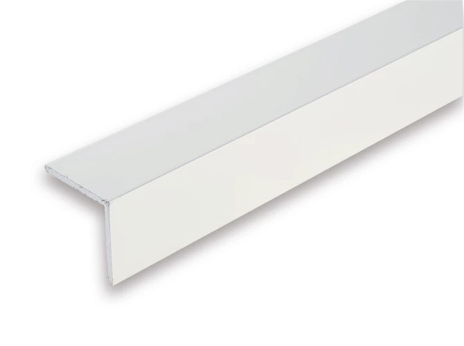Cornière en aluminium laqué blanc RAL 9016, 10x10x1,5, longueur 6M