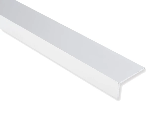 Cornière en aluminium laqué blanc RAL 9016, 30x20x2, longueur 2,5M