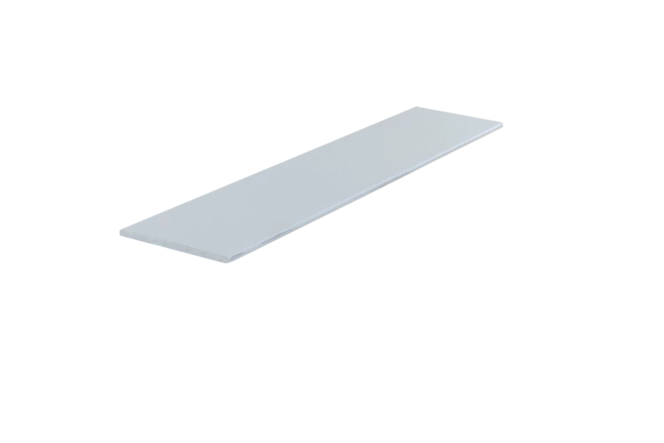 Méplat en aluminium laqué blanc RAL 9016, 4 M de longueur, 40 mm de largeur et 2 mm d'épaisseur