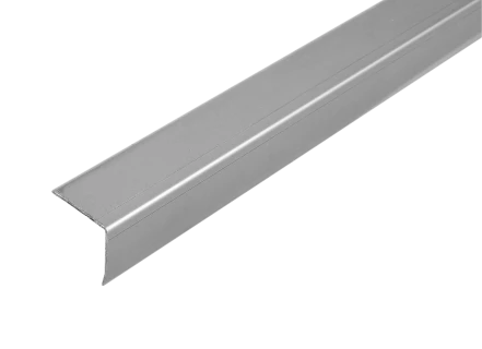 Corière pliée en inox satiné. Hauteur 25 Largeur 25 Epaisseur 0,8 Longueur 3000 mm.