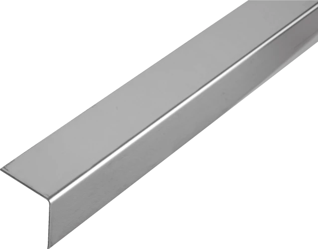 Cornière pliée chant brut en inox. Hauteur 50 Largeur 50 Epaisseur 0,8 Longueur 1000 mm.