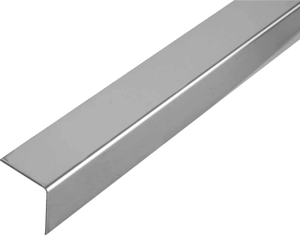 Cornière pliée chant brut en inox. Hauteur 50 Largeur 50 Epaisseur 0,8 Longueur 1000 mm.