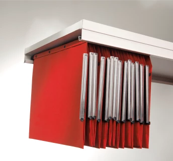 Profil en aluminium anodisé argent pour dossiers suspendus réf. 225, longueur  2M