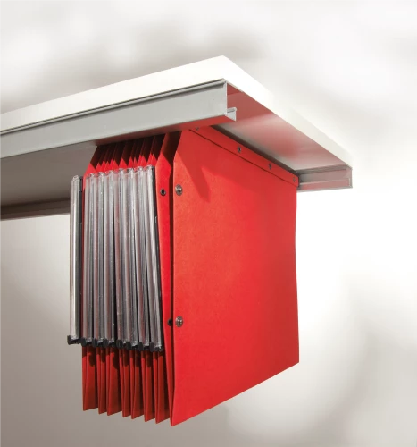 Profil en aluminium brut percé pour dossiers suspendus réf. 221, longueur 2M