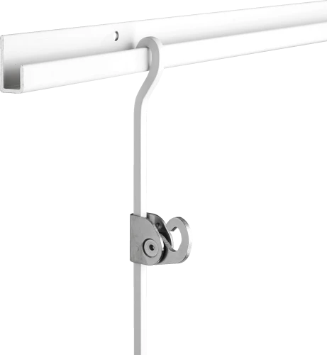 Kit contenant 1 rail d'accrochage de 2M, 2 tringles pour tableaux (4x4mm) de 1,5M, 4 crochets nickelés