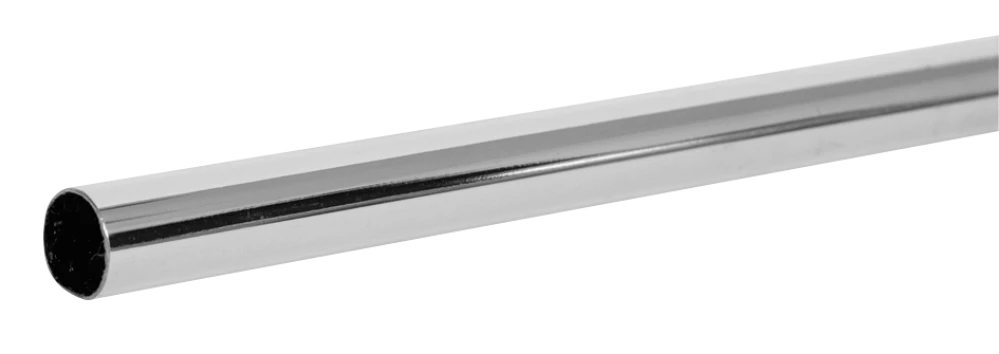 Tube rond en acier chromé, DIAM 14mm, ép. 0,6mm, longueur 3M