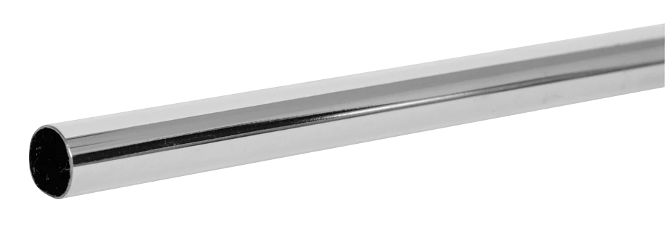 Tube rond en acier chromé, DIAM 14mm, ép. 0,6mm, longueur 3M