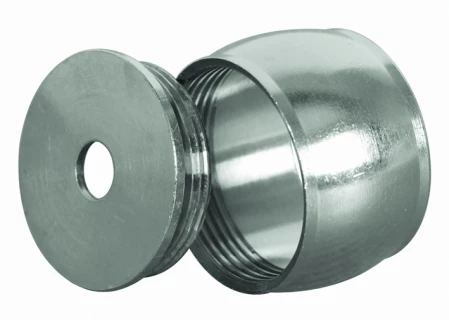 Piton d'embrasure D20 pour tube rond nickelé.