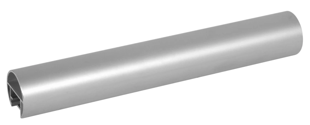 Main courante ronde en aluminium anodisé argent, D40mm, longueur 6M