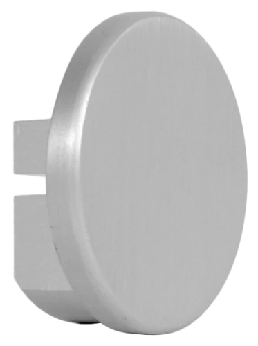 Embout rond en aluminium anodisé argent, D40mm