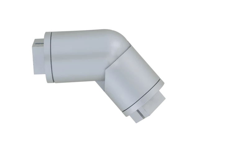 Coude articulé (89° à 180°) en aluminium anodisé argent, D40mm