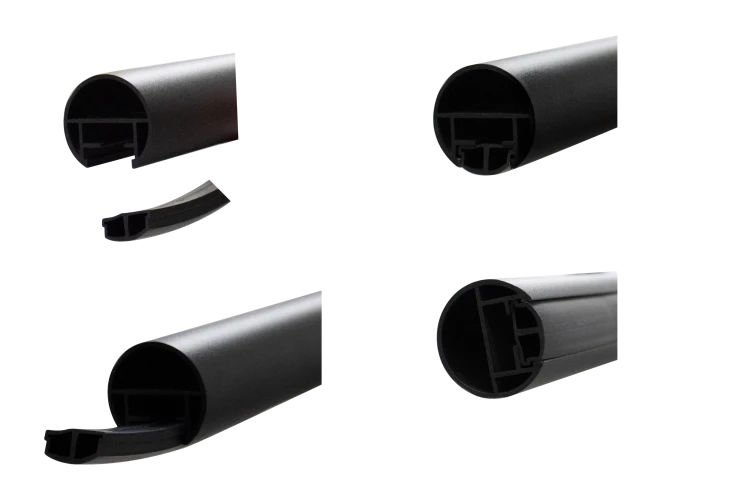 Closoir en PVC noir pour main courante ronde réf. 408