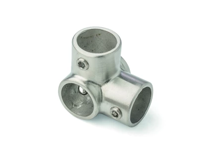 Raccord 4B à 90° en inox 316 satiné pour tube D28mm, réf. 8040