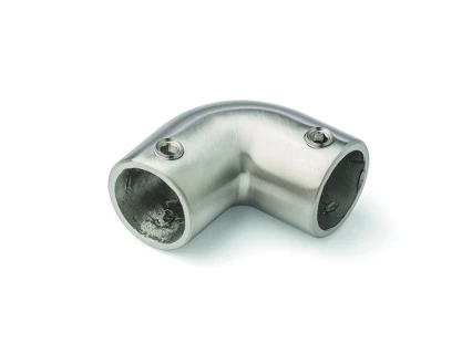 Coude à 90° en inox 316 satiné pour tube D28mm, réf. 8060