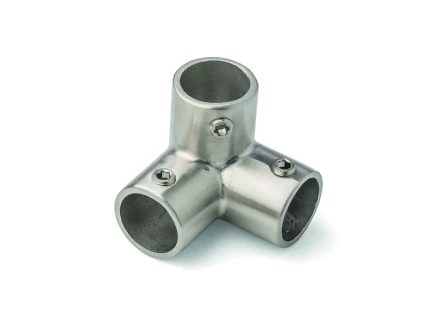 Angle 3B à 90° en inox 316 satiné pour tube D28mm, réf. 8130