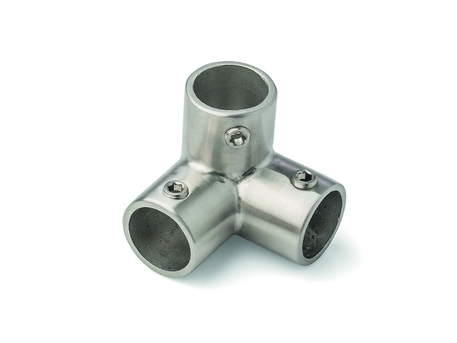 Angle 3B à 90° en inox 316 satiné pour tube D28mm, réf. 8130