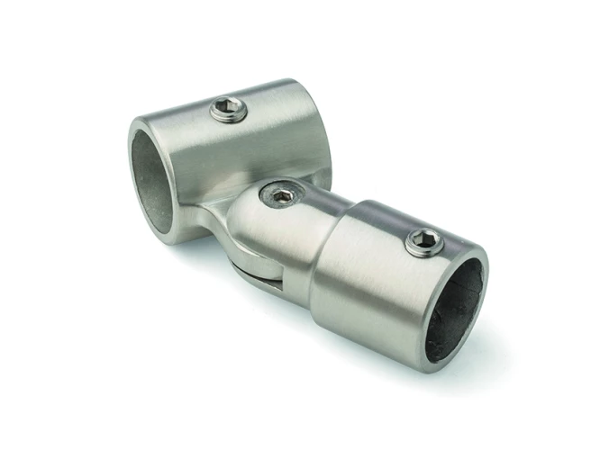 Raccord articulé en inox 316 satiné pour tube D28mm, réf. 8180