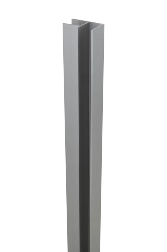 Embout d'extrémité en aliminium anodisé argent pour plinthe de cuisine, hauteur 75mm