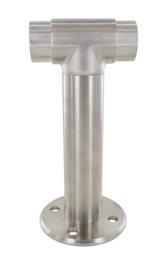 Potelet milieu inox 304 satiné pour tube D42,4mm