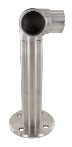 Potelet angle inox 304 satiné pour tube D42,4mm