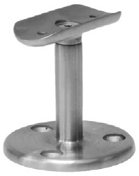 Support fixe pour muret en inox 316. Diamètre 42,4 mm