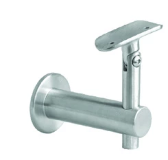 Support mural réglable et articulé en inox 316. Diamètre 42,4 mm.