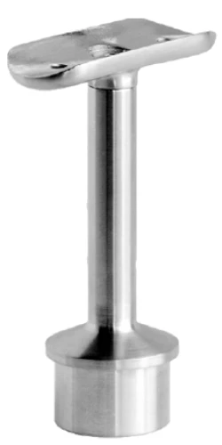 Support fixe pour poteau en inox 316. Diamètre 42,4 mm