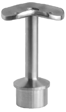 Support angle à 90° pour poteau en inox 316. Diamètre 42,4 mm.