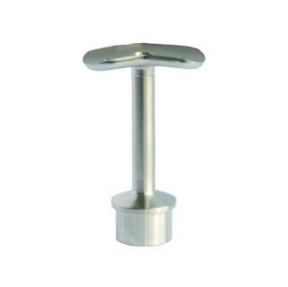 Support angle à 135° pour poteau en inox 316. Diamètre 42,4 mm.