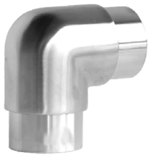 Raccord angle arrondi à 90° en inox 316. Diamètre 42,4 mm.