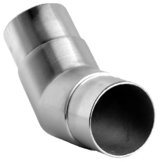 Raccord angle vif à 135° en inox 316. Diamètre 42,4 mm. Epaisseur 2 mm.
