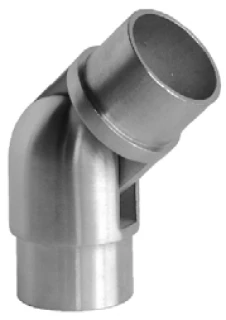 Raccord manchon articulé en inox 316. Permet la liaison entre une partie horizontale et un rampant ou dans un angle différent de 90°. Diamètre 42,4 mm.