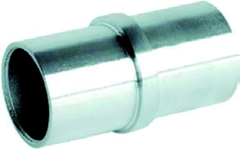 Raccord manchon droit pour lisse en inox 316. Raccord pour lisse tubulaire de diamètre 12 mm. Cela permet la liaison entre 2 lisses